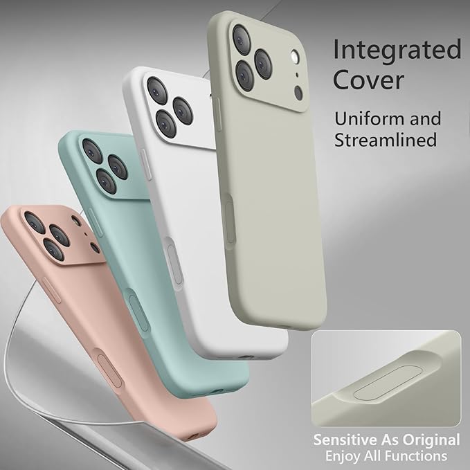 FireNova Magnetic for iPhone 17 Pro Max Case, Compatible with MagSafe, [Integrated Silicone Camera Control Button] [Camera Protection] Anti-Scratch Microfiber Lining Phone Case, 6.9", Stone