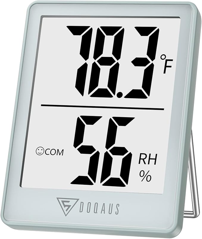 DOQAUS Digital Hygrometer Indoor Thermometer Humidity Gauge Room Thermometer with 5s Fast Refresh Accurate Temperature Humidity Monitor, Light Blue
