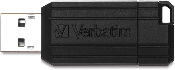 Verbatim 32GB Pinstripe USB 2.0 Flash Drive Retractable Thumb Drive – Business 10pk – Black