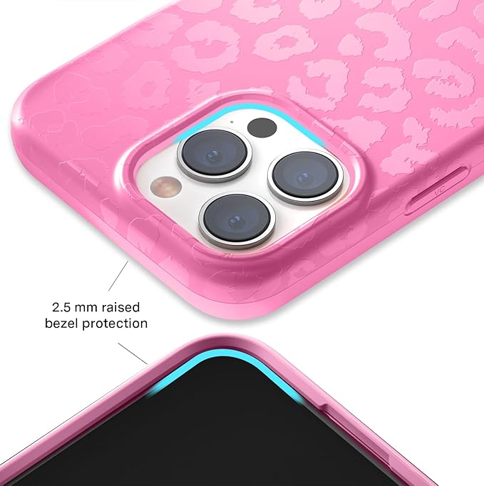VELVET CAVIAR Case for iPhone 15 Pro | Compatible with MagSafe | 10ft Drop Tested | Protective Designer Cases| Hot Pink Leopard