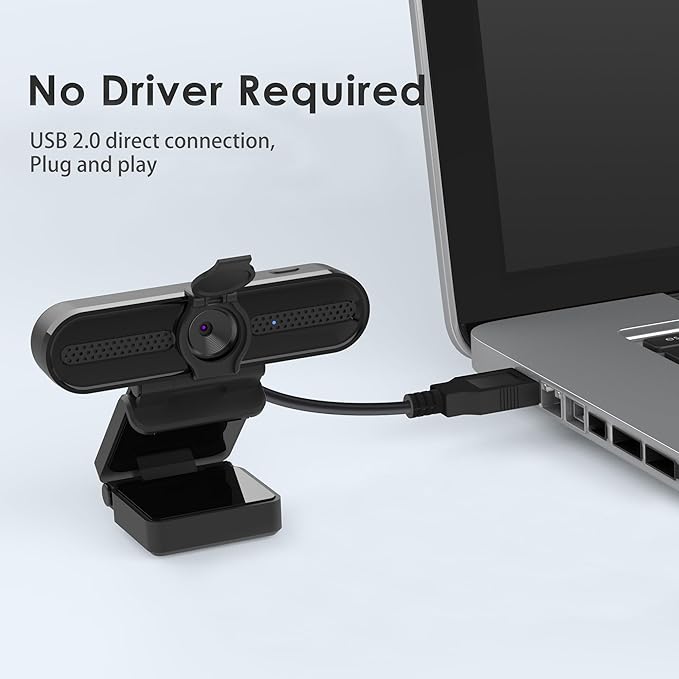 saylas 2K Webcam with Microphone, 78°FOV FHD PC Camera with 2K/30fps, Privacy Cover, Plug & Play USB Web Cam, Autofocus, 1080P/60fps External Webcam for PC, Computer Web Camera for Laptop, Mac, Zoom