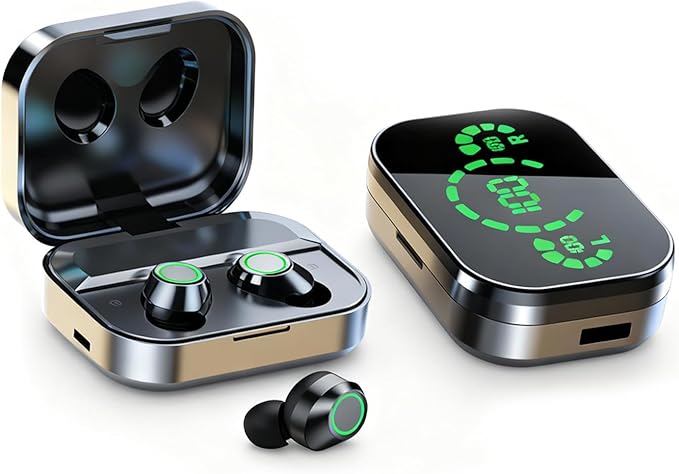 TWS True Wireless Earbuds Bluetooth In-Ear Headphones Waterproof Blue Tooth Ear Buds Wireless Earphones for iPhone Android Phones Invisible Mini Small Earbuds Wireless Bluetooth for Small Ear Canal