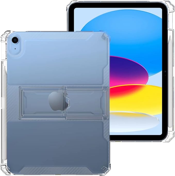 Clear Case for iPad mini 7 A17 Pro (2024) & iPad mini 6 2021 8.3 Inch/iPad mini 7th/6th Generation Case with Pencil Holder/Kickstand,UUcovers Transparent Soft TPU Shockproof Back Crystal Cover,Clear