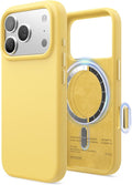 elago for iPhone 17 Pro Case, Premium Magnetic Silicone Case, Compatible with MagSafe, Liquid Silicone Material, Protective Cover, Shockproof, Slim Phone, 6.3 inch (Yellow)