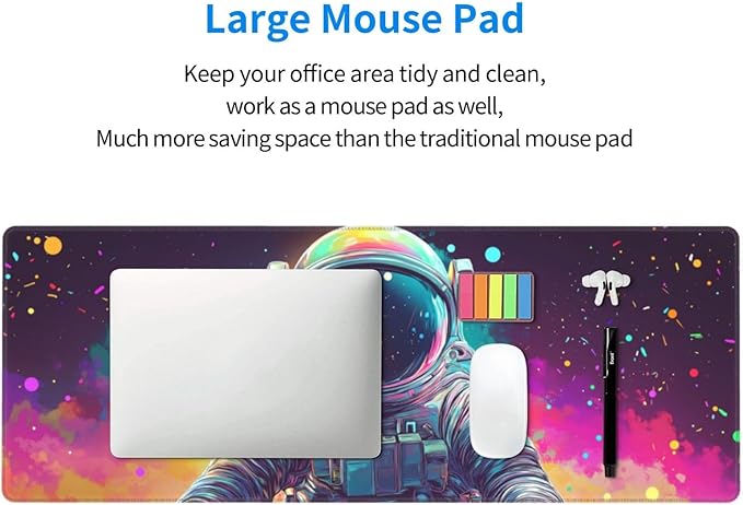 Astronaut Mouse Pad XL Large Mousepad Non Slip Rubber Base Desk Mat for Laptop Computer Gaming 31.5" X 12"