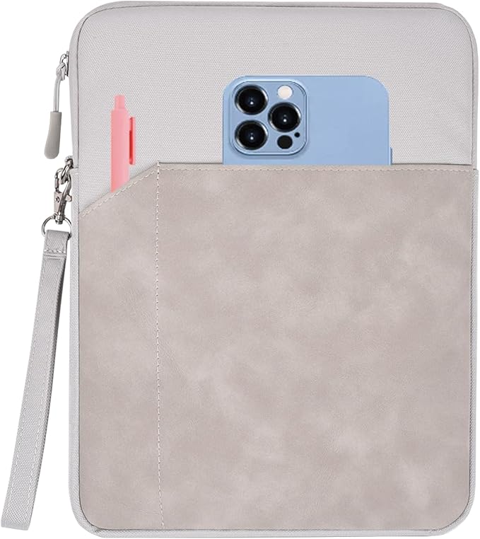 CAAORDKSO 6-7 Inch Protective Sleeve Carrying Case for 6" 6.8" 7" Kindle, All-new Amazon Kindle Paperwhite, Basic Lux 4 E-Book Reader 6ʺ,Kobo Libra Colour eReader 7”/Kobo Clara BW eReader 6" Case,Grey