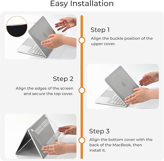 EooCoo for MacBook Neo Case 13 inch 2026 Model A3404 with A18 Pro chip, Hard Shell Case & Sleeve Bag & Type C & Keyboard Skin & Screen Film Laptop Accessories, Crystal Clear
