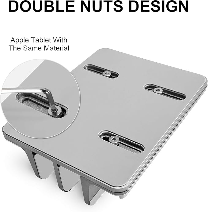 Vertical Laptop Stand Aluminum Heavy Duty, 4 Slots Double Adjustable MacBook Stands Laptop Holder Compatible w' All iPad Surface Dell Samsung HP Chromebook Upto 17.5' - Gray