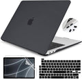 Teryeefi for MacBook Pro 13 inch Case A2338 M1 M2 A2251 A2251 A2159 A1989 A1706 (2016-2022) Frosted Hard Shell Case & Keyboard Cover & Screen Protector for MacBook Pro 13 Retina with Touch ID, Black