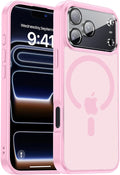 Strong Magnetic for iPhone 17 Pro Case with Camera Lens Protector [ Military-Grade Protection] Compatible with MagSafe Shockproof Slim Thin Cover case for iPhone 17 Pro 6.3 inch, Light Pink