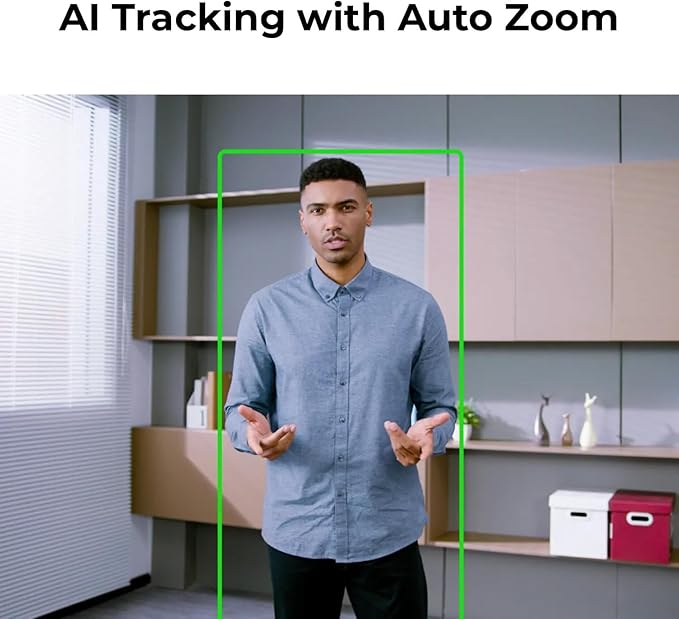 OBSBOT Tiny 2 AI Webcam 4K, 1/1.5" Sensor, 60FPS, Auto Focus & HDR | PTZ Voice/Gesture Control, AI Tracking | Ideal for Streaming, Meetings, PC (USB Web Camera)