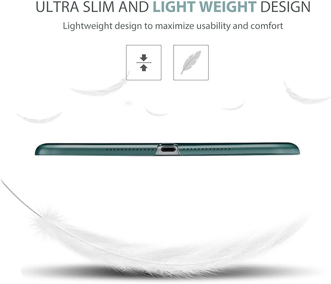ProCase Smart Case for iPad 9.7 Inch iPad 6th/5th Generation Case 2018 2017(Model: A1893 A1954 A1822 A1823), Ultra Slim Lightweight Stand Case with Translucent Frosted Back Smart Cover -Emerald