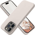 OTOFLY Compatible with iPhone 15 Pro Max Case,[Silky and Soft Touch Series] Premium Soft Liquid Silicone Rubber Full-Body Protective Bumper Case for iPhone 15 Pro Max (Stone)