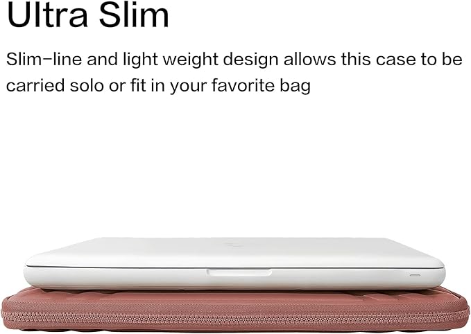 DOMISO 15.6 Inch Shockproof Waterproof Laptop Sleeve with Handle Lightweight Soft EVA Tablet Case for 15.6" Laptops/Lenovo IdeaPad/Acer Aspire E15 / HP Envy 15 / Dell, Pink