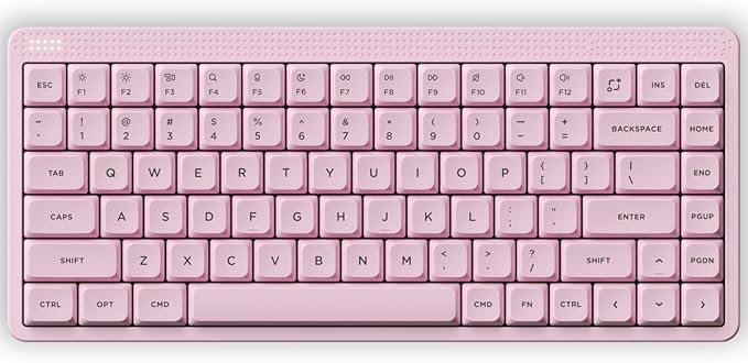 NuPhy Node75 Wireless Mechanical Keyboard, 75% Hot Swappable Custom Low Profile Keyboard, 84 Keys Computer Gaming Keyboards, Supports Touch Gestures, PBT Keycaps, RGB Backlit, Bluetooth/2.4GHz/USB-C