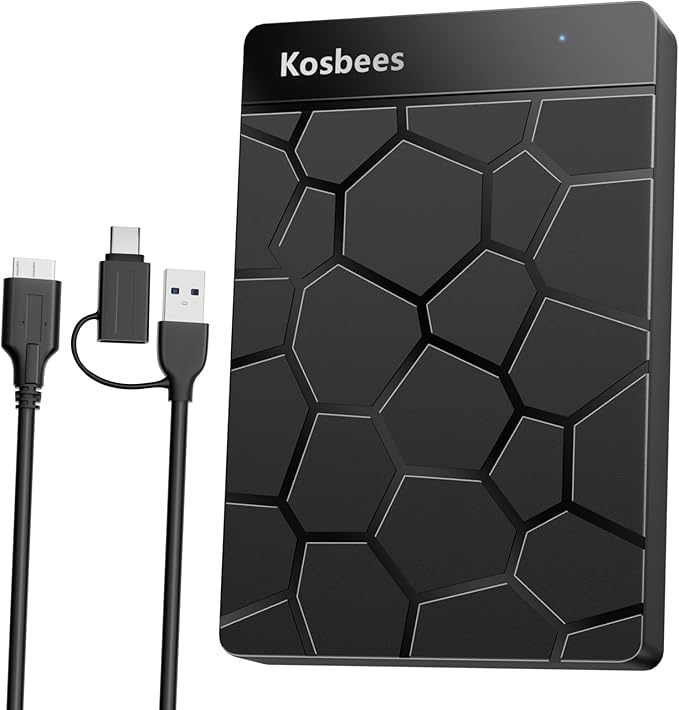 500 GB External Hard Drives,Portable Hard Drive for Windows,Ultra Slim External HDD Store Compatible with PC, MAC,Laptop,PS4, Xbox one, Xbox 360;Plug and Play Ready