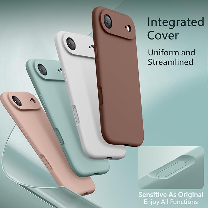 FireNova Magnetic for iPhone Air Case, Compatible with MagSafe, [Integrated Silicone Camera Control Button] [Camera Protection] Microfiber Lining Phone Case for iPhone 17 Air, 6.5", Mint Green