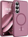 TOCOL for Samsung Galaxy S26 Case, Compatible with Magsafe, Full Camera Protection, Built-in Magnetic Ring, Drop Protection, Translucent Matte Phone Case for S26 6.3 inch (Plum)
