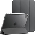 JETech Case for iPad Pro 11-Inch M5/M4 2025/2024 (6th/5th Generation), Slim Stand Hard Back Shell Smart Cover with Auto Wake/Sleep (Space Gray)