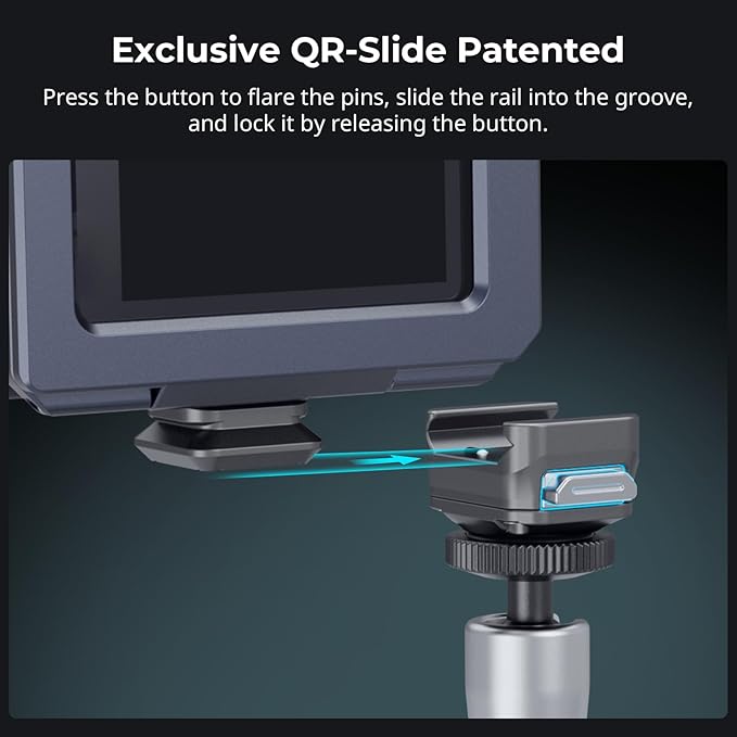 SmallRig HawkLock H21 Universal Quick Release Mount Plate Kit, Dual-Direction QR-Slide NATO Rail with Anti-Deflection 1/4"-20 Screw, Load up to 5kg / 11lb for Cameras, Monitors, Action Cameras - 4491