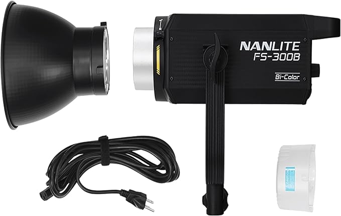 Nanlite FS-300B 350W Bi-Color LED Spotlight-2700K-6500K Adjustable CRI 96,App Control,Led Video Light Bowens Mount for Photography/Videography/YouTube/TikTok Content Creation & Live Streaming