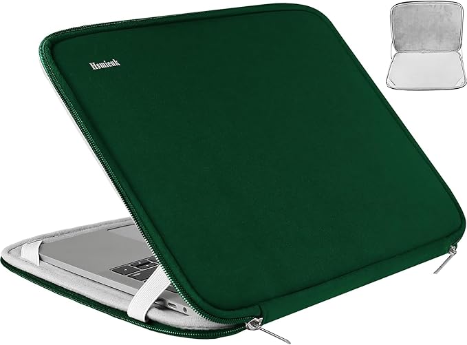 Laptop Sleeve Case, 15.6 Inch, Durable Shockproof Protective Cover Compatible with HP, ASUS, Lenovo, Acer, Notebook, Computer, Green