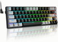 XUANGUI Full RGB Backlit Mechanical Keyboard Clicky Wired Computer Key Board, 65% Cute PC Gaming Keyboards Hot Swappable Rainbow Colorful Light Up Leyboard for Typist and Gamer, Work with Mac PS5 Xbox