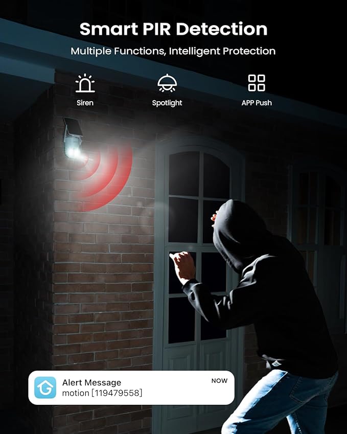 ieGeek Security Cameras Wireless Outdoor, 2K Camera for Home Security, IP66 Security Camera, 360° Outdoor Camera, Color Night Vision, AI Detection, 2-Way Audio, Alexa
