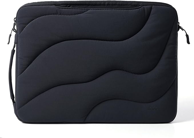 llano 14 inch Laptop Sleeve, Laptop Case for MacBook Pro,Dell, HP, Lenovo, Asus, Notebook Tablet Case, 360° Protection, Lightweight, Water-Resistant, 4 Compartments Storage, Black