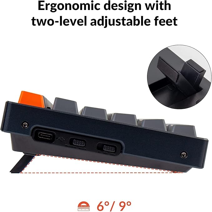Keychron K10 RGB Full Size Layout Hot-Swappable Mechanical Keyboard for Mac Windows, Multitasking 104-Key Bluetooth Wireless/USB Wired Gaming Keyboard with Keychron Super Brown Switch Aluminum Frame