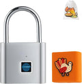 UMIKSMART Fingerprint Padlock, Keyless Fingerprint Padlock with USB Charging, Smart Keyless Padlock for School Locker, Gym Locker, Backpack and Travel Bag, Gift for Kids, Teens and Friends