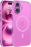 Miracase Magnetic Series for iPhone 16 Case [Compatible with MagSafe] Military-Grade Protection, Anti-Fingerprint, Slim Phone Case for iPhone 16 6.1 inch - Lilac Pink