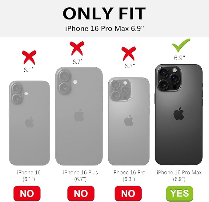 BENTOBEN Magnetic for iPhone 16 Pro Max Case 6.9", Compatible with Magsafe Military Shockproof Protective Bumper Cute Transparent Slim Anti-Yellowing Phone Case for iPhone 16 ProMax Cover, Clear Pink
