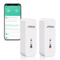 WiFi Temperature Humidity Sensor, Wireless Indoor Thermometer Hygrometer with App Alert, Free Data Storage Export, Smart Temperature Humidity Monitor for Home Bedroom, Compatible with Alexa (2-Pack)