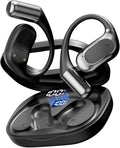 Open Ear Headphones Bluetooth Wireless Over Ear Earbuds with Ergonomic Earhook Ear Buds, Led Power Display,48h Playtime，Ipx6 Waterproof Comfortable for Workout，Cycling，Running (Black)