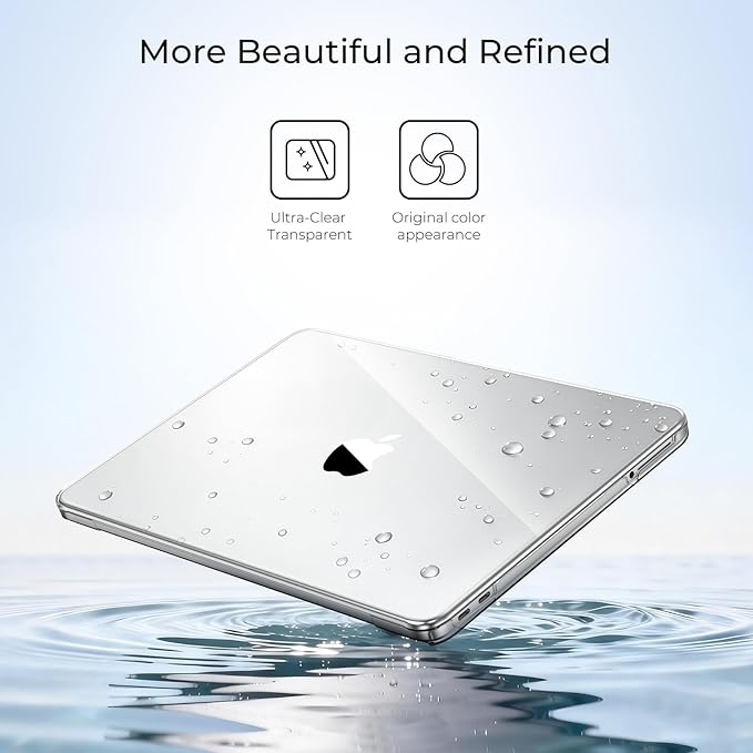 EooCoo for MacBook Neo Case 13 inch 2026 Model A3404 with A18 Pro chip, Hard Shell Case & Sleeve Bag & Type C & Keyboard Skin & Screen Film Laptop Accessories, Crystal Clear