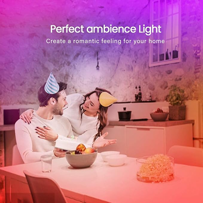 GUPUP 50 FT LED Strip Lights,Bluetooth LED Lighting for Bedroom, Color Changing Light Strip with Music Sync, Phone Controller and IR Remote(APP+Remote +Mic)