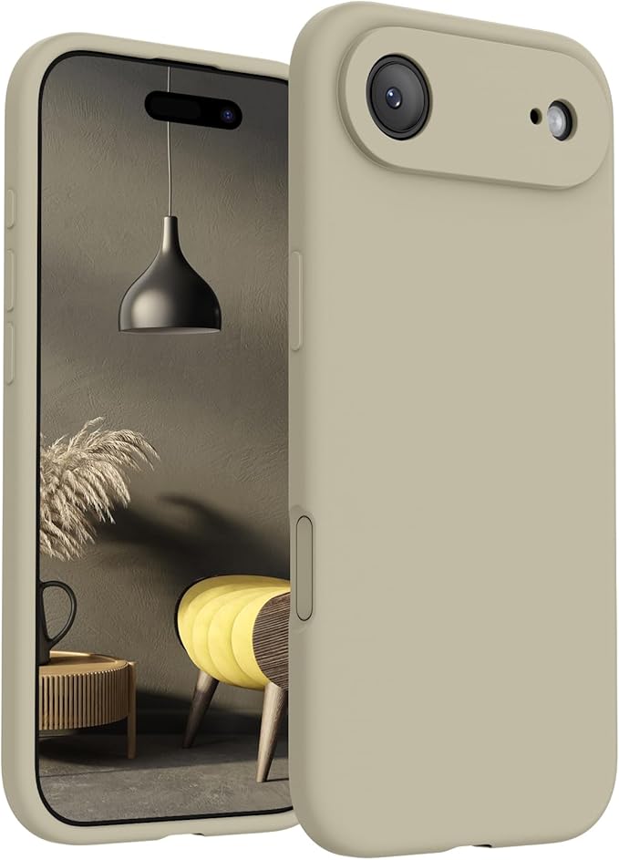 FireNova Magnetic for iPhone Air Case, Compatible with MagSafe, [Integrated Silicone Camera Control Button] [Camera Protection] Microfiber Lining Phone Case for iPhone 17 Air, 6.5", Khaki