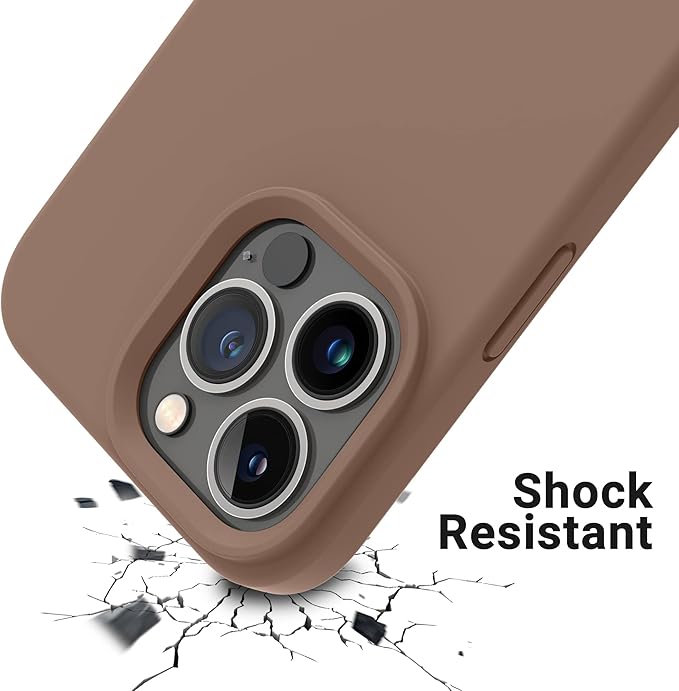 OTOFLY Designed for iPhone 14 Pro Case, Silicone Shockproof Slim Thin Phone Case for iPhone 14 Pro 6.1 inch (Light Brown)