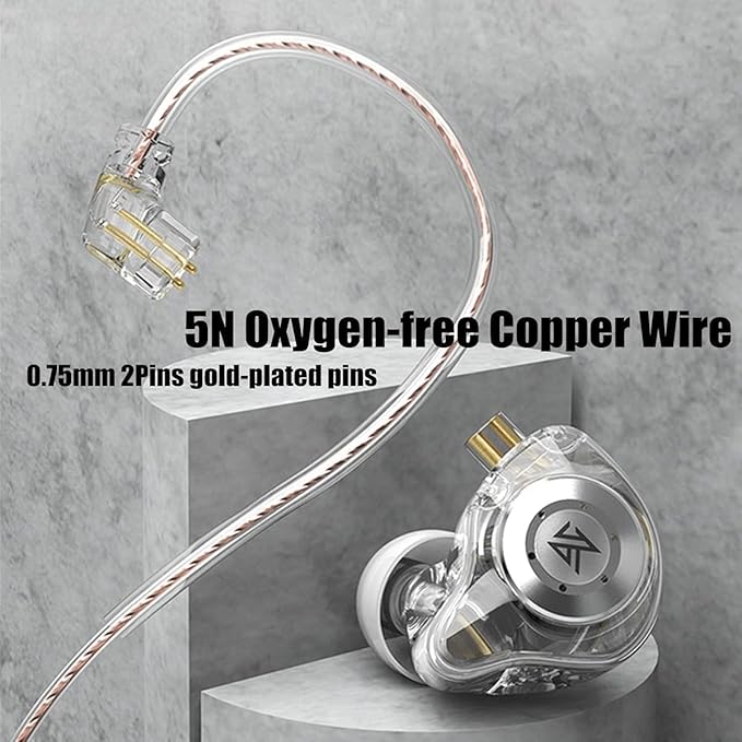 KZ EDX Pro in Ear Monitor Headphones KZ IEM Earphones Dual DD HiFi Stereo Sound Stage Earphones Wired Noise Cancelling Gaming Earbuds for Musicians Singer Audiophiles