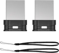 K&ZZ 32GB 2 Pack Ultra Fit USB Flash Drives Small Thumb Drive with Lanyard Low Profile USB Drive Mini Flash Drive 32 GB USB 2.0 Memory Stick Zip Drive, Black