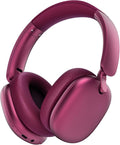 C6 Active Noise Cancelling Headphones, Wireless Over Ear Bluetooth Headphones, 60H Playtime, Lightweight Folding Deep Bass Comfort Fit Ear Cups Headset with Mic for iPad/Travel/PC/Home Red