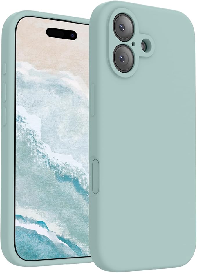 FireNova Magnetic for iPhone 17 Case, Compatible with MagSafe, [Integrated Silicone Camera Control Button] [Camera Protection] Anti-Scratch Microfiber Lining Phone Case, 6.3", Mint Green