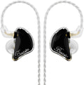 BASN in Ear Monitor Headphones, Triple Driver IEM Earphones with Powerful Bass, Noise Isolation HiFi Stereo Wired Earbuds for Musicians Singers Drummers (Black)