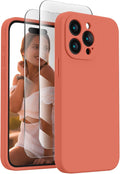 FireNova Designed for iPhone 15 Pro Case, Silicone Upgraded [Camera Protection] Phone Case, Soft Anti-Scratch Microfiber Lining Inside, 6.1 inch, Pink Pomelo