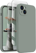 FireNova Designed for iPhone 15 Plus Case, Silicone [Camera Protection] Case, Soft Anti-Scratch Microfiber Lining Inside, 6.7 inch, Calke Green