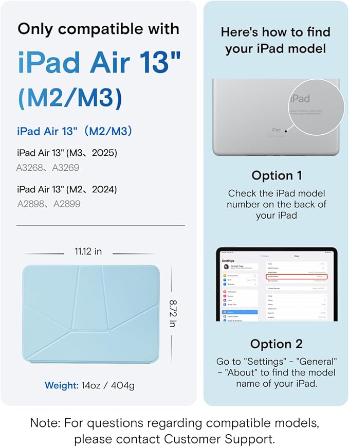 MOFT Dynamic Folio Case for iPad Air 13-inch (M4 2026 / M3 2025 / M2 2024),Slim Magnetic Stand Case with 20+ Viewing Angles, Auto Wake/Sleep,Ultra Thin, Soothing Mist x Misty Cove