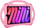 TopEsct Kids Case for iPad mini 7 (A17 Pro) 2024 /iPad Mini6 2021, Shockproof Silicone Cover with Handle Stand for 8.3" iPad mini 6th/7th Gen, Pink