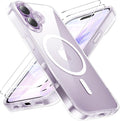 for iPhone 17 Case with 2X Screen Protectors [Compatible with MagSafe] Military Grade Drop Protection Non-Yellowing Cover Shockproof Slim Fit iPhone17 Phone Case 6.3 inch,Clear