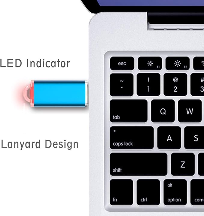 USB Flash Drive 16GB, Maspen Thumb Drive 2.0 High Speed Memory Stick Jump/Zip/Pen Drive,Blue,16 GB